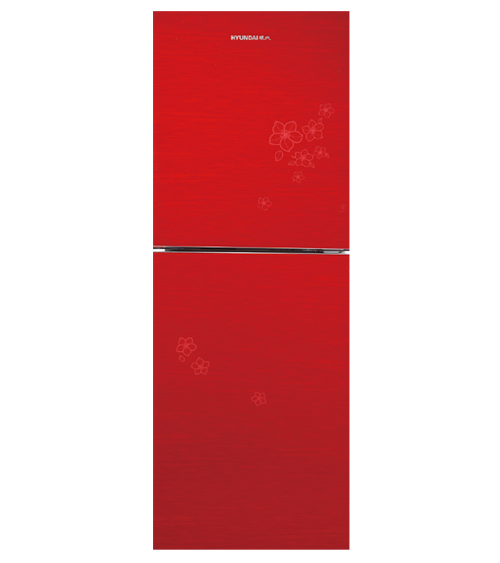 二隔红色冰箱